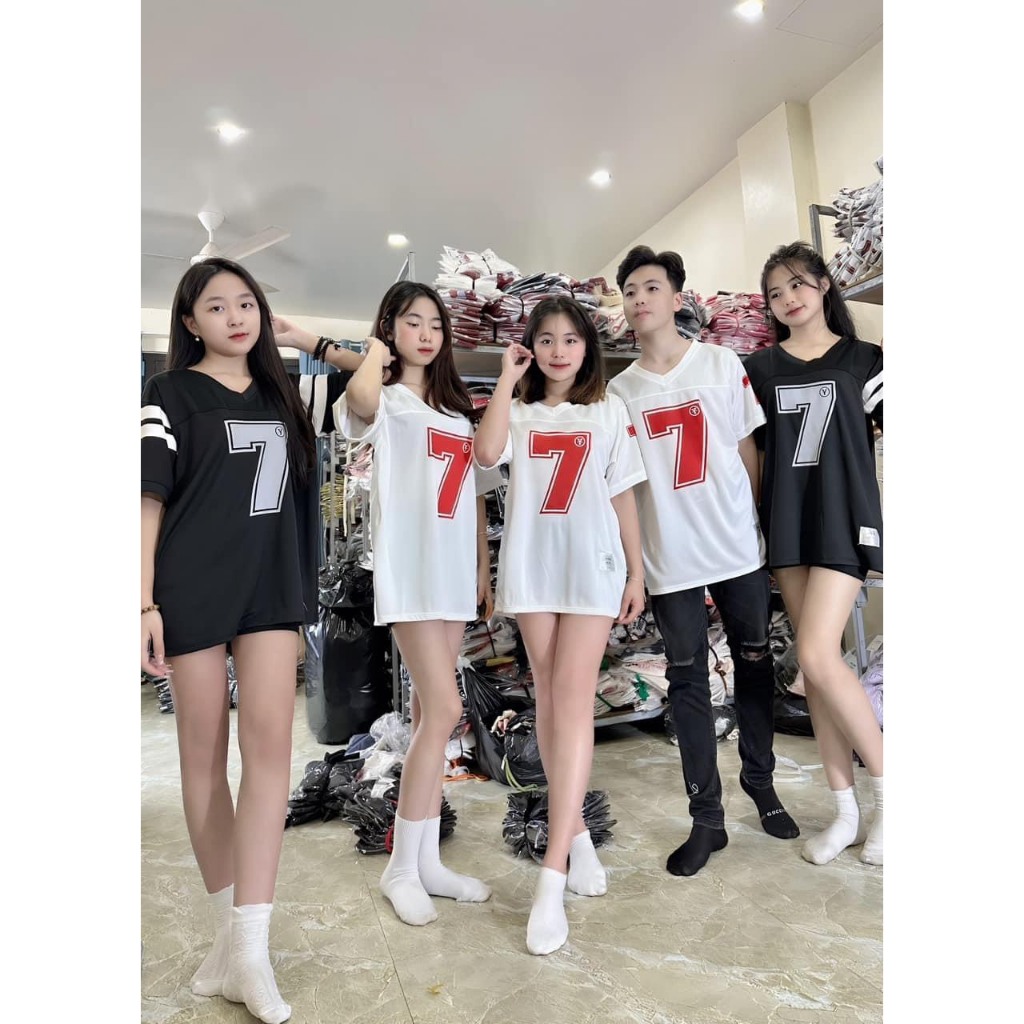 Áo thun bóng đá số 7 EMBROIDER SEVEN Jersey form unisex thể thao S330