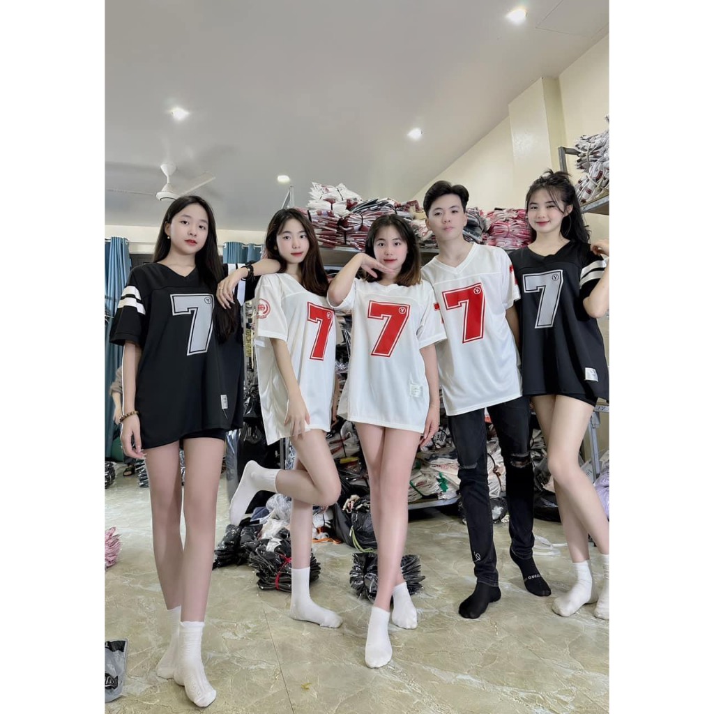 Áo thun bóng đá số 7 EMBROIDER SEVEN Jersey form unisex thể thao S330