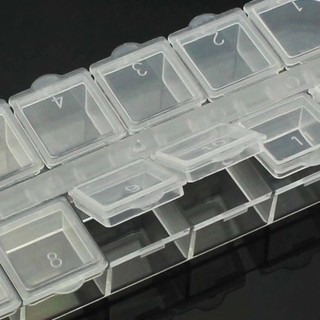 Khay đựng đá nail 12 ô nắp bật