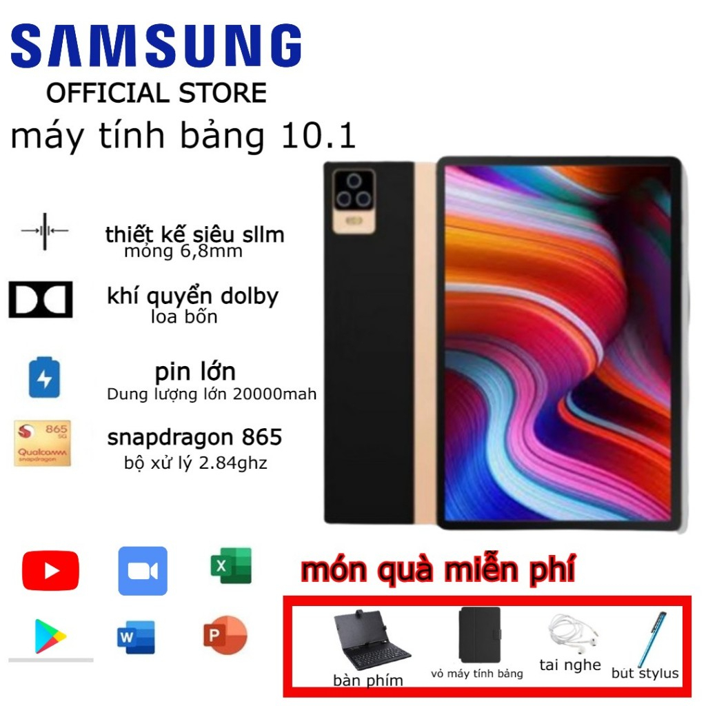 Samsung Galaxy Tab 10.1 | 16+512GB | 4G | Android 8.1 Mediatek MT6735 | 10000mAh 1080x960 IPS | BigBuy360 - bigbuy360.vn