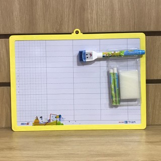 Bảng học sinh 2 mặt tặng kèm bút lông, phấn và đồ lau bảng Thiên Long Điểm 10 TP-B09vpp Lehung