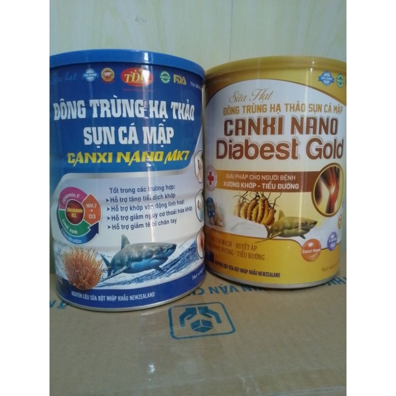 Sữa Hạt Đông Trùng Hạ Thảo Sụn Cá Mập 900g giúp xương chắc khỏe sụn khớp linh hoạt phòng loãng xương
