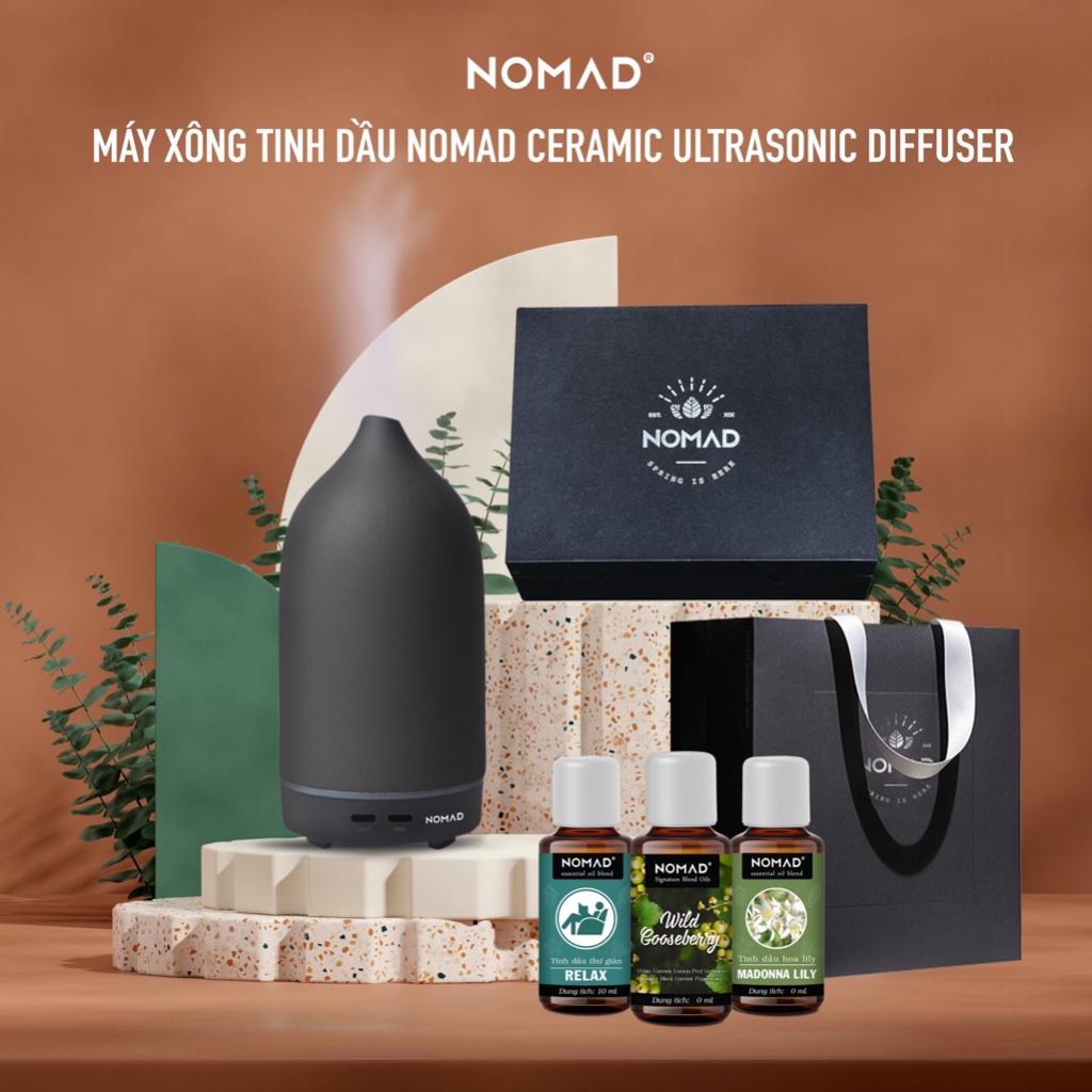 Máy Khuếch Tán Tinh Dầu Nomad Ceramic Ultrasonic Diffuser 100ml