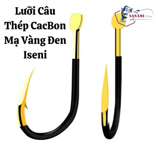 [Quà Tặng 1 Lưỡi Cá Siêu Cao Cấp Cho Khách Hàng Mua Hàng Trong Hôm Nay] Lưỡi Câu Cá Mạ Vàng Đen Bằng Thép Có Nghạnh LC11