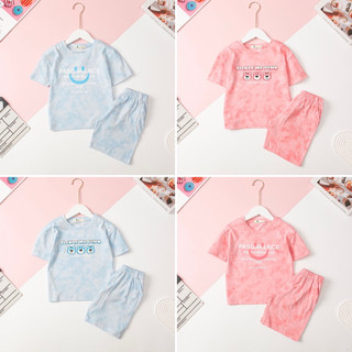 Bộ quần áo cotton litibaby ngắn tay vải loang cho bé 13kg - 40kg