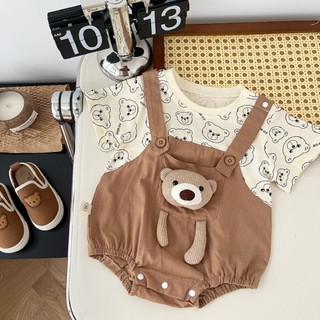 Body chip mùa hè Bodysuit hình gấu cho bé sơ sinh bé trai bé gái Áo liền quần bé yêu SLH178