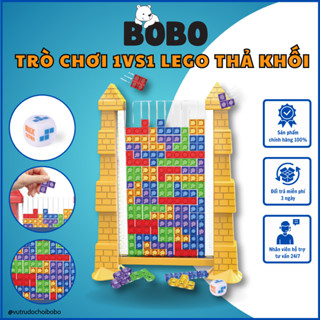 Đồ chơi bảng thả lego cho bé chơi 2 người bảng game 3D