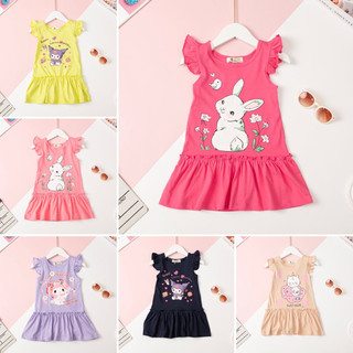 Váy thun LITIBABY cotton Bé gái đuôi cá, viền tay cho bé 11kg - 30kg