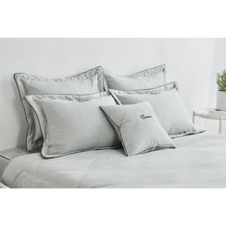 Chăn 4 mùa/ ga chun trần/ ga chun everon 21067 kẻ ghi hiện đại