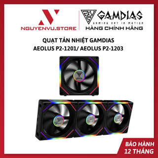 Quạt tản nhiệt gamdias aeolus p2-1201/ aeolus p2-1203 - hàng chính hãng