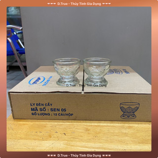 Hộp 12 ly sen 5 thủy tinh 32ml