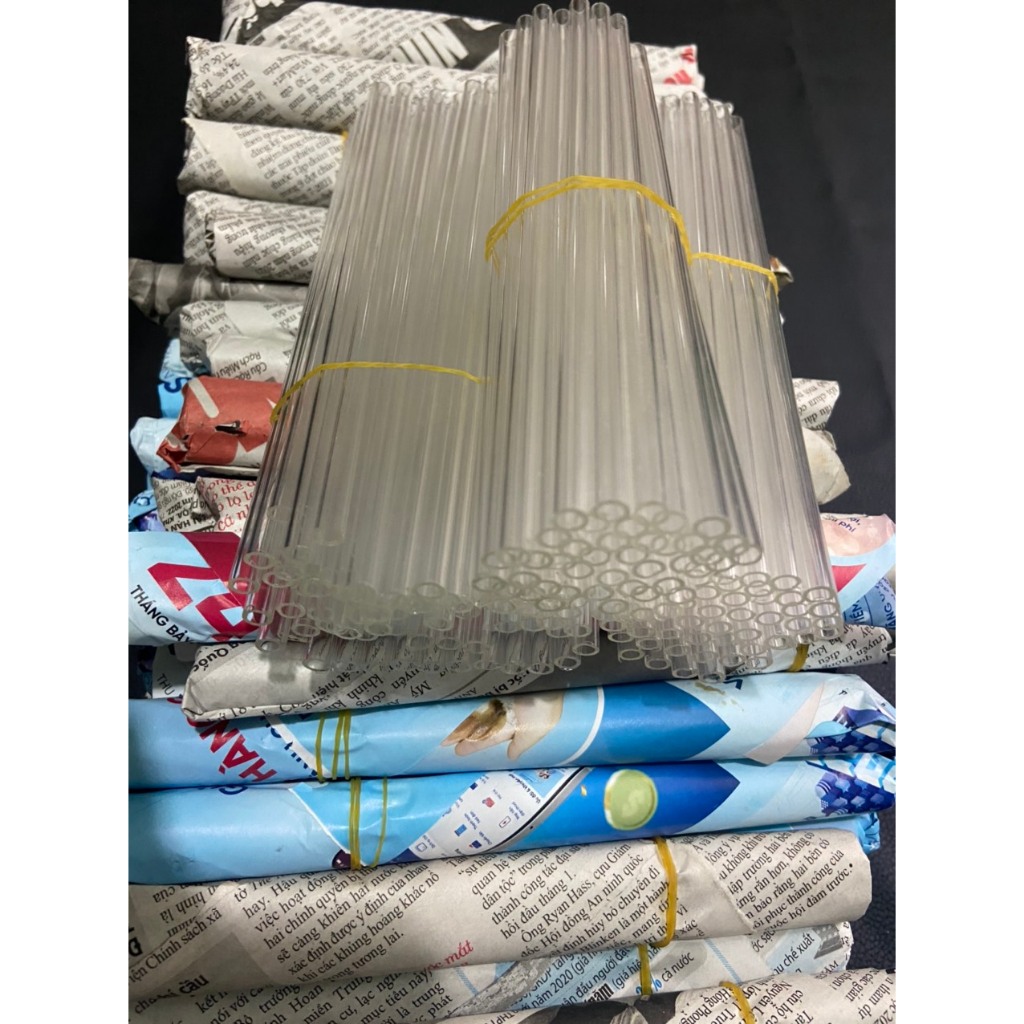 GIÁ SỈ COMBO 50 CÁI ỐNG THỦY TINH PHI 6, ỐNG THÔ CHƯA BO TRÒN ĐẦU, MỖI ĐOẠN 20CM