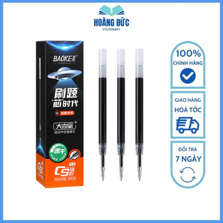 Hộp 20 ruột bút bi nước bấm ngòi "cs" siêu bền baoke ps2740 - thay thế ruột bút pc1924, ngòi 0.5mm, mực đen - hoàng đức