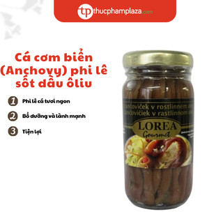 Cá cơm biển (Anchovy) phi lê sốt dầu ôliu