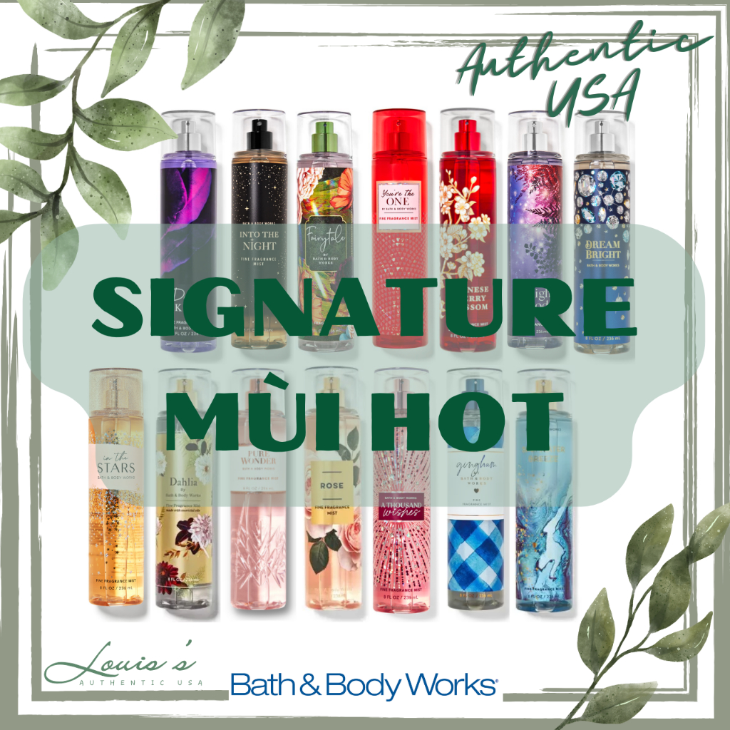 [ Mini ] (Đủ mùi) Body mist mùi HOT - INTO A THOUSAND FAIRYTALE GINGHAM Xịt thơm Bath & Body Works