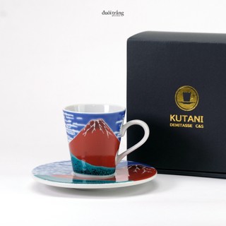 Ly cà phê Demitasse Kutani Seikou Kiln có quai kèm đĩa D6cm * H6,7cm