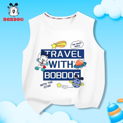 Áo ba lỗ bé trai BOBDOG áo trẻ em chất liệu cotton thoáng khí in hình cute cho bé mặc hè