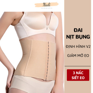 Đai nịt bụng định hình eo hỗ trợ giảm mỡ có bụng siết eo 3 tầng có 4 thanh chống cuộn nl425
