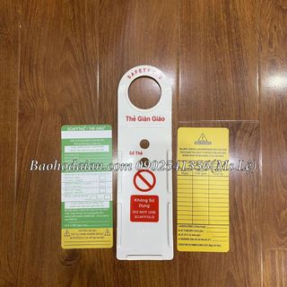 Thẻ giàn giáo treo công trình Hình thật,có sẵn