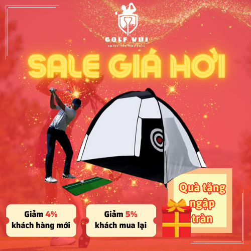 Lồng tập golf 2m x 3m cao cấp (tặng kèm thảm chip 0.6m x 0.3m)