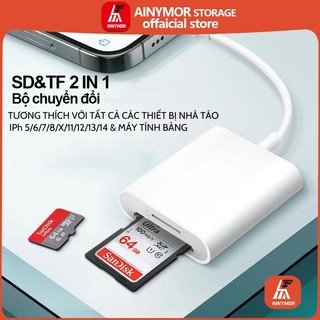 AINYMOR Đầu đọc thẻ nhớ microSD và SD dành cho điện thoại Android Type-C như Samsung Xiaomi OPPO Huawei và máy tính bảng