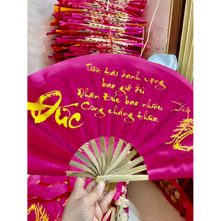 Quạt vải lụa cao cấp