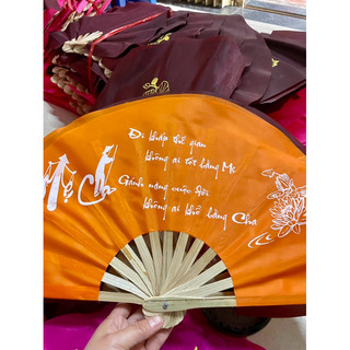 Quạt vải lụa cao cấp