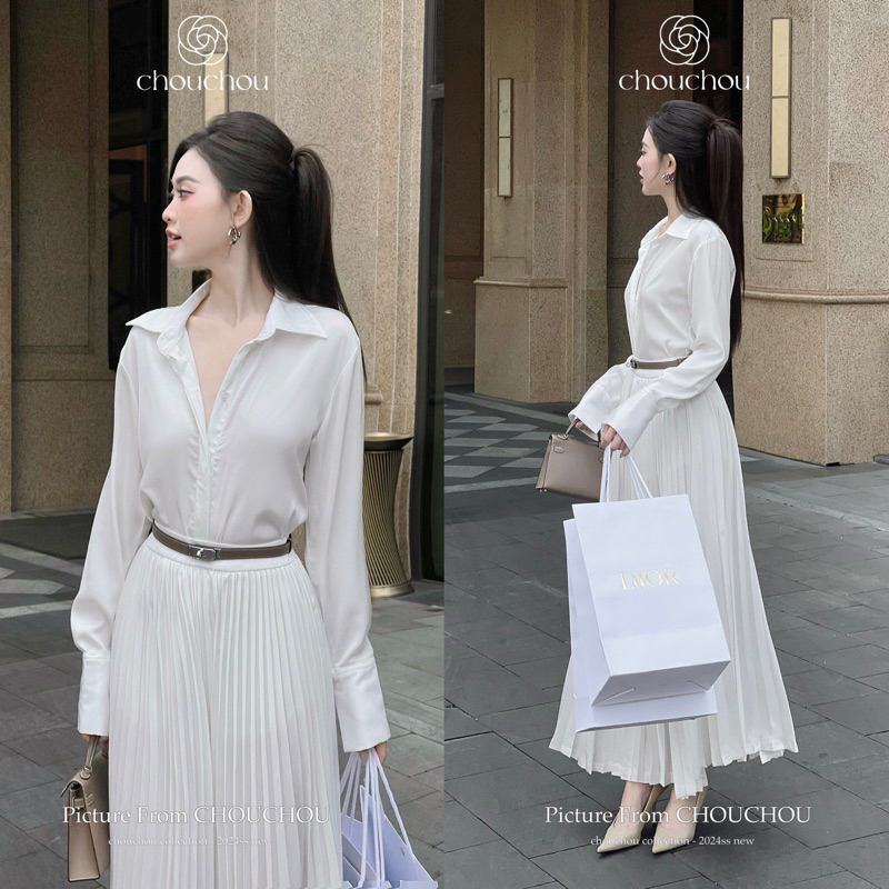 Set Sơ Mi Váy Dập Chouchou