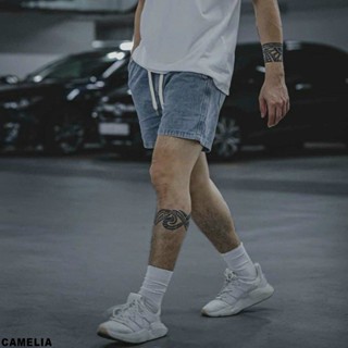 Quần short jean nam nữ unisex cao cấp , chất jean không giãn phối lưng thun (có dây rút) , form đứng trên gối