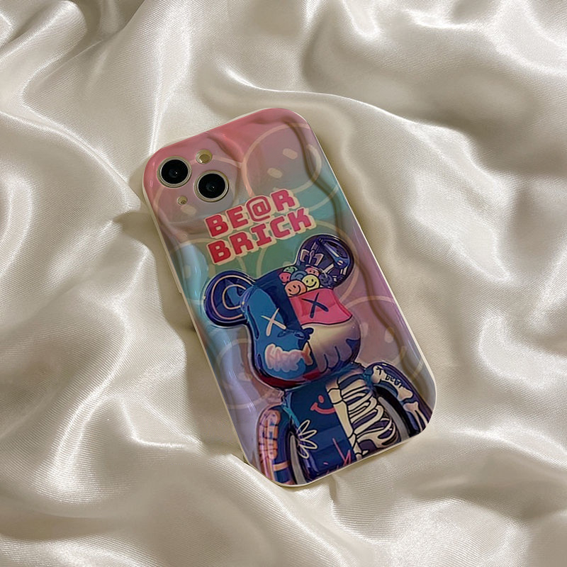 Ốp lưng điện thoại iphone bear.brich cute ốp sóng nổi iphone 15 14 13 12 Pro Max 11 Xs Max XR SE 7plus 6plus - Home case