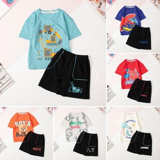 Bộ thun cotton LITIBABY ngắn tay bé trai size 2/8 tuổi