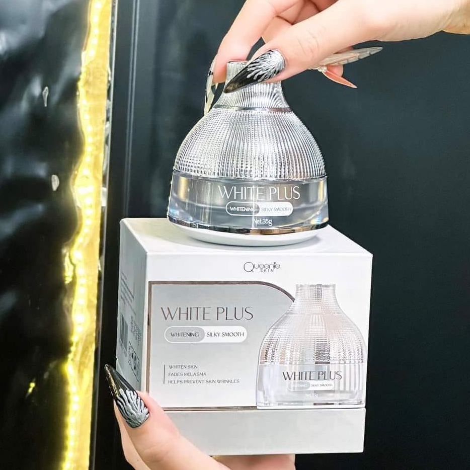 Kem Face Lười Thượng Hạng Queenie Skin Chính Hãng - Kem Dưỡng Trăng Da Mặt White Plus 35g