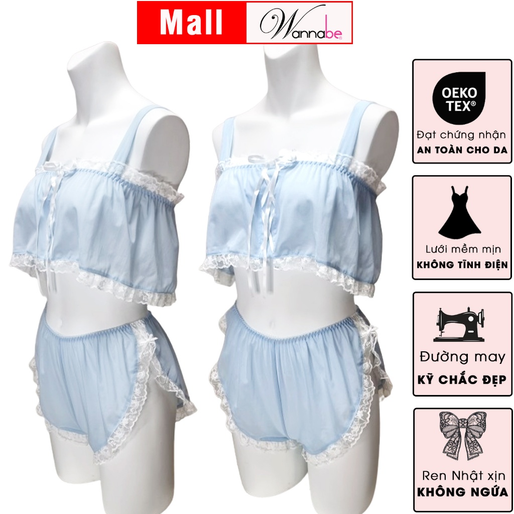 Đồ bộ mặc nhà sexy wannabe, bộ short bsc05 kiểu dáng nữ tính, quyến rũ