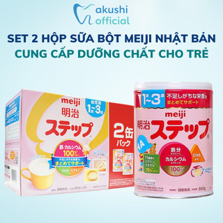 Combo 2 hộp sữa meiji 800g lon meiji số 0 và số 1 hàng nhật nội địa - hakushi
