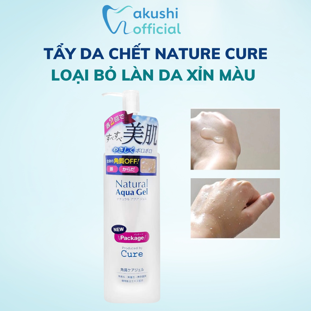 Tẩy da chết cure natural aqua gel nhật bản 250ml - Hakushi