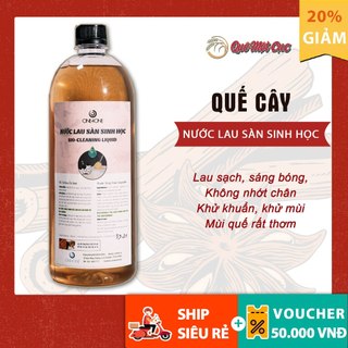 nước lau sàn sinh học, nước lau nhà quế Minh Hồng diệt khuẩn, không trơn - QUÊ MỘT CỤC 500ml