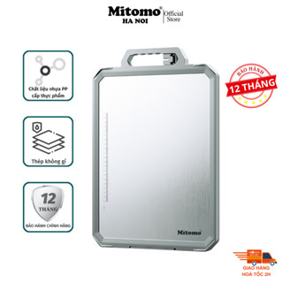 Thớt hai mặt kháng khuẩn inox 304 cao cấp, nhựa lúa mạch Mitomo MT-304PP Hàng chính hãng .
