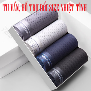 (HÀNG LOẠI 1) Hộp 4 quần sịp đùi Nam boxer dạng lưới siêu mịn mát - Quần lót Nam cao cấp