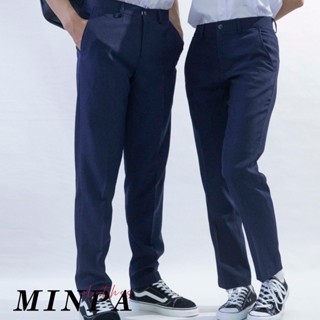 Quần tây học sinh nam cấp 2 3 màu xanh đen quần tây đi học nam ống rộng chất vải gân cao cấp