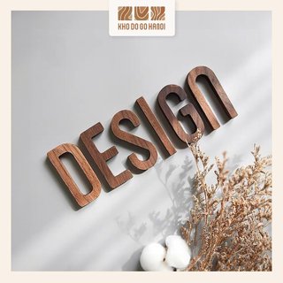 Chữ Gỗ Dán Tường, Chữ Nổi Trang Trí, Chữ Dán Tường Gỗ Decor Màu Đậm Size 7,8cm Kho đồ gỗ Hà Nội