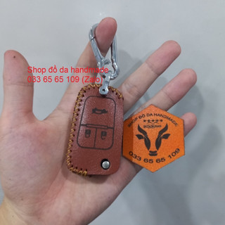 Bao da chìa khóa Chevrolet Cruze, Trailblazer, Colorado, Spark, Orlando handmade (Chìa gập)