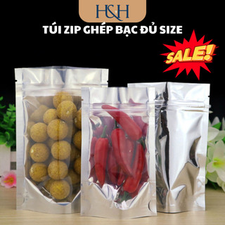 Túi zip bạc đáy đứng đủ size - tổng kho hải hạnh
