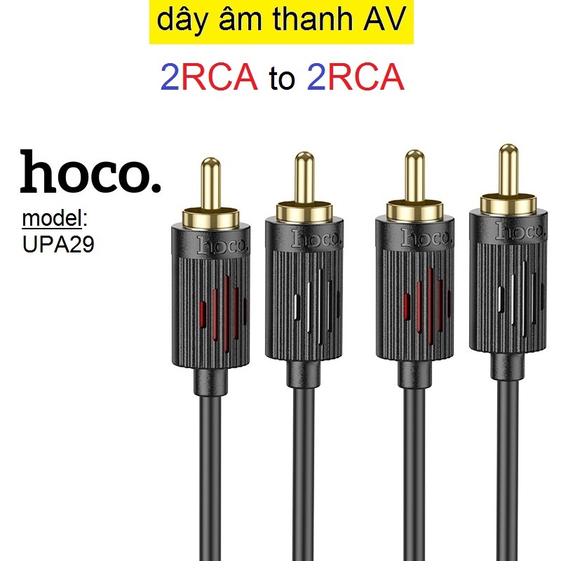 Dây âm thanh AV 2 đầu hoa sen 2 RCA to 2 RCA Hoco UPA29 chiều dài 1,5m -Bảo Hành 3 tháng
