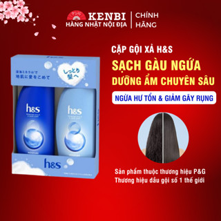 Cặp dầu gội xả H/S xanh dương Nhật Bản cho tóc khô, gàu - Kenbi hàng Nhật