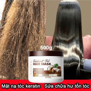 Mặt nạ ủ tóc kem ủ tóc phục hồi hư tổn keratin Kem duỗi thẳng tóc 500ml phục hồi hư tổn hấp tóc siêu mềm mượt tóc