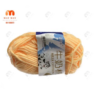Len milk bò cotton 500gr - Len sợi đan móc