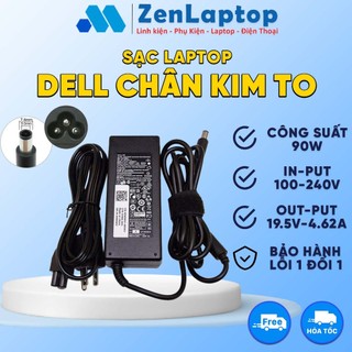Sạc Laptop Dell 90W 19.5V 4.62A Chân Kim To (BH 12 THÁNG 1 ĐỔI 1) - Sạc Zin