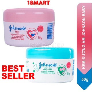 Kem dưỡng ẩm Johnson Baby Milk Cream 50g Thái Lan, kem chống nẻ cho mẹ và bé