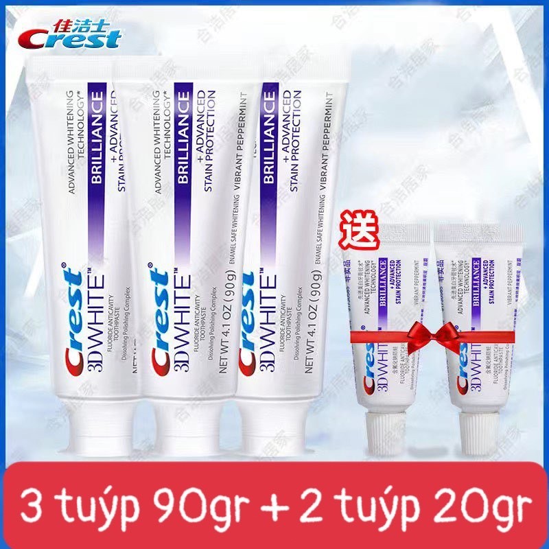 Kem Đánh Răng Crest Trắng 3D White