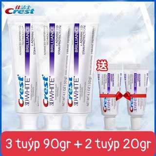 Set kem đánh răng crest trắng 3d white